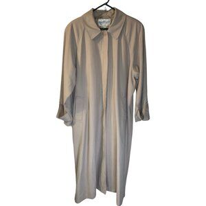 Vintage Women's Norm Thompson Raincoat Size XL Relaxed Fit Neutral Career 90s